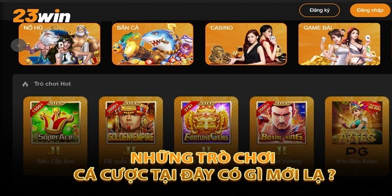 23WIN – Điểm đến hàng đầu cho các trò chơi cá cược